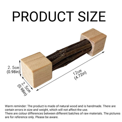 Natural Apple Wood Pet Chew Stick Teeth Grinding Toy for Hamster Rabbit