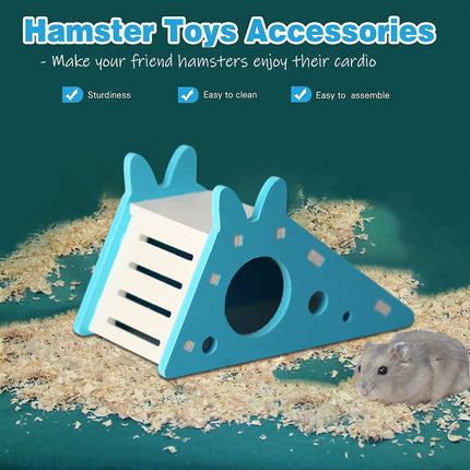 Hamster Toy House with Slide Small Pet Habitat Nest Non Toxic for Hamsters Play