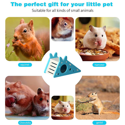 Hamster Toy House with Slide Small Pet Habitat Nest Non Toxic for Hamsters Play