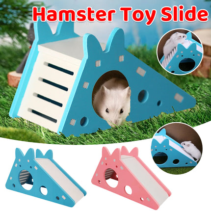 Hamster Toy House with Slide Small Pet Habitat Nest Non Toxic for Hamsters Play