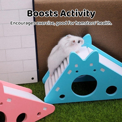 Hamster Toy House with Slide Small Pet Habitat Nest Non Toxic for Hamsters Play