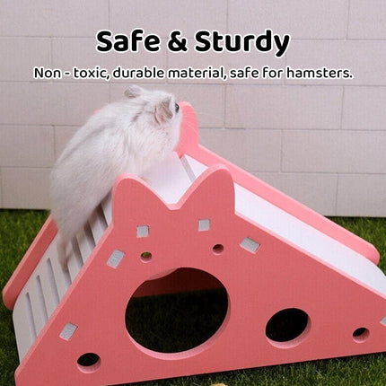 Hamster Toy House with Slide Small Pet Habitat Nest Non Toxic for Hamsters Play