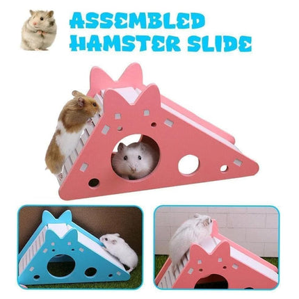 Hamster Toy House with Slide Small Pet Habitat Nest Non Toxic for Hamsters Play