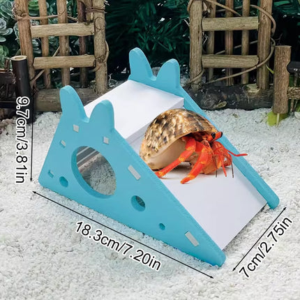 Hamster Toy House with Slide Small Pet Habitat Nest Non Toxic for Hamsters Play