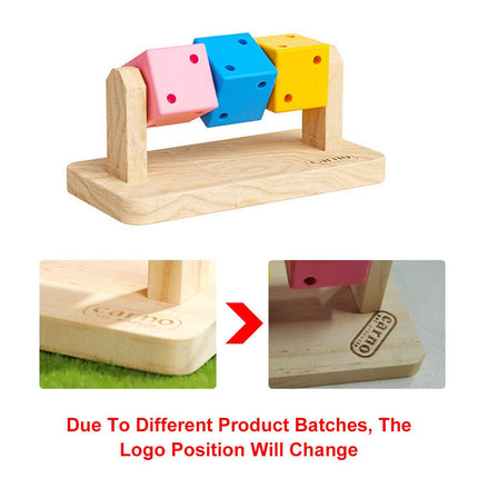 Interactive Hamster Cube Toy Wood Hamster Chew Cube Relieve Boredom Gift