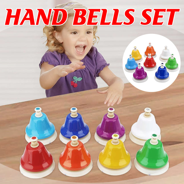 Orff Percussion Instruments Tone Bell 8 Note Class Bell Mouse Kids Music Toy  ﻿