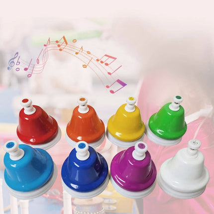 Orff Percussion Instruments Tone Bell 8 Note Class Bell Mouse Kids Music Toy  ﻿