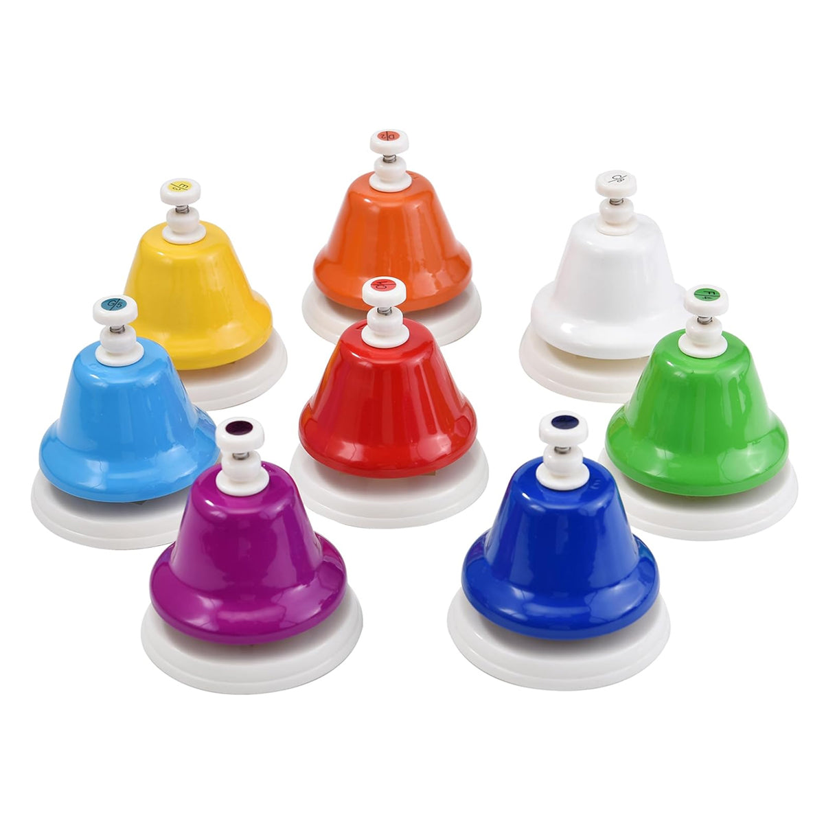 Orff Percussion Bells 8-Note Metal Alloy Set for Kids with Colourful ...