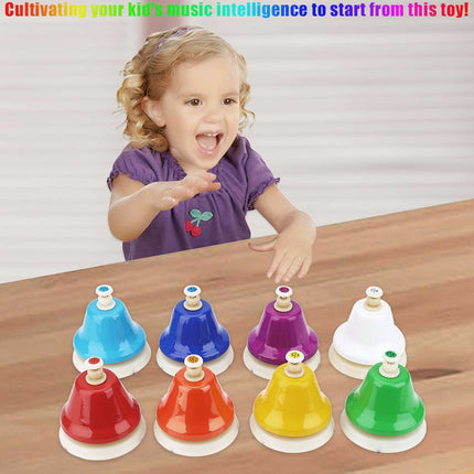 Orff Percussion Instruments Tone Bell 8 Note Class Bell Mouse Kids Music Toy  ﻿