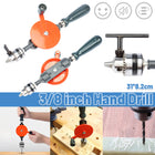 Manual Hand Drill Tool 3 8 Inch Woodworking DIY Punch Multifunctional Drill