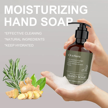 2pcs Rosemary Ginger Hand Sanitizer Easy Rinsing Antibacterial for Hand Hygiene