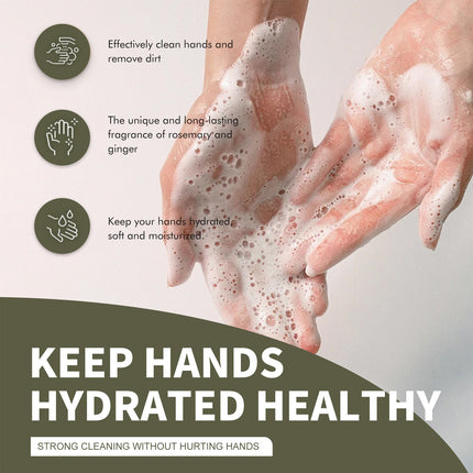 2pcs Rosemary Ginger Hand Sanitizer Easy Rinsing Antibacterial for Hand Hygiene