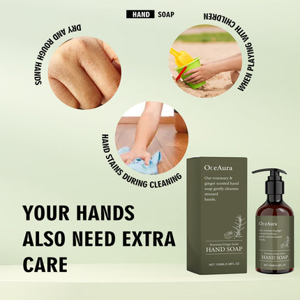 2pcs Rosemary Ginger Hand Sanitizer Easy Rinsing Antibacterial for Hand Hygiene