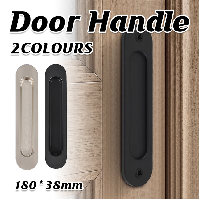 Sliding Door Handle Hidden Pull Wooden Closet Balcony Bathroom Kitchen Embedded