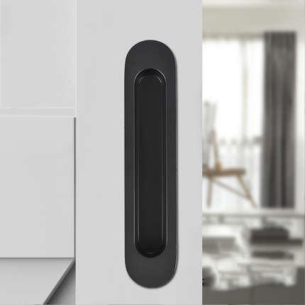 Sliding Door Handle Hidden Pull Wooden Closet Balcony Bathroom Kitchen Embedded