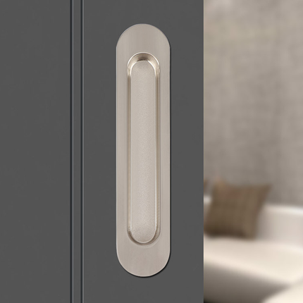Sliding Door Handle Hidden Pull Wooden Closet Balcony Bathroom Kitchen Embedded