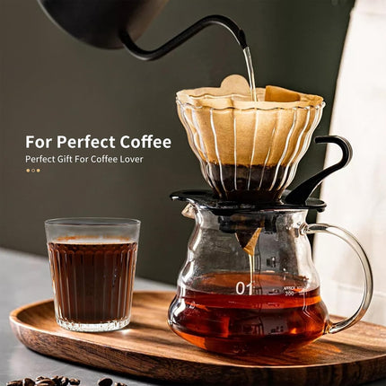 100PCS Coffee Filter Paper Drip Cone Funnel Handmade Filters for Coffee Machine