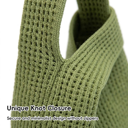 Hollow Knit Knot Handbag Mini Wrist Bag 5 Pack