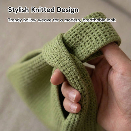 Hollow Knit Knot Handbag Mini Wrist Bag 5 Pack