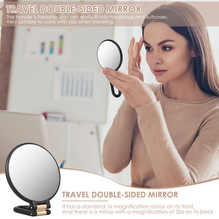 Makeup Mirror Handheld Magnifying Mirror 30X Portable Mirror Compact Travel Tool