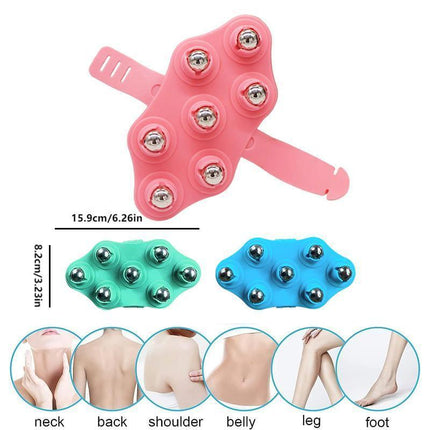 Handheld Massager Seven Trigger Points PVC POM Carbon Steel Ball Relax Muscles
