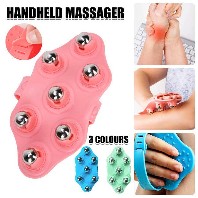 Handheld Massager Seven Trigger Points PVC POM Carbon Steel Ball Relax Muscles