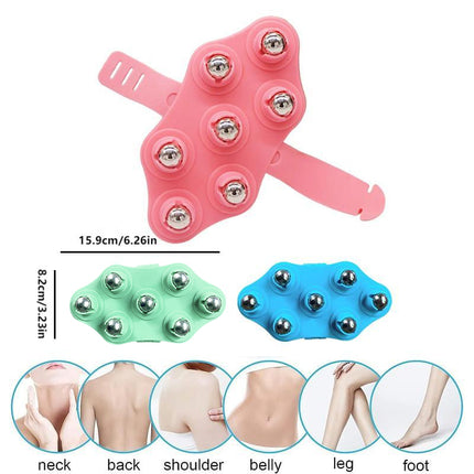Handheld Massager Seven Trigger Points PVC POM Carbon Steel Ball Relax Muscles