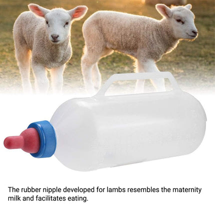 Sheep Lamb Feeding Bottle 1000ml Handheld Nipple Feeder for Livestock Use
