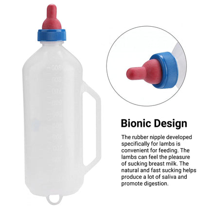 Sheep Lamb Feeding Bottle 1000ml Handheld Nipple Feeder for Livestock Use