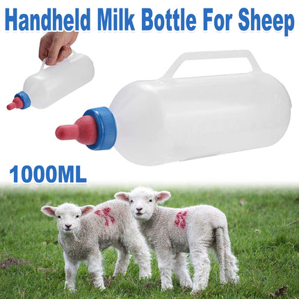 Sheep Lamb Feeding Bottle 1000ml Handheld Nipple Feeder for Livestock Use