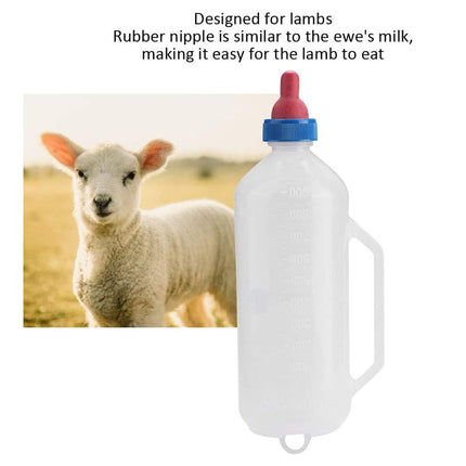 Sheep Lamb Feeding Bottle 1000ml Handheld Nipple Feeder for Livestock Use