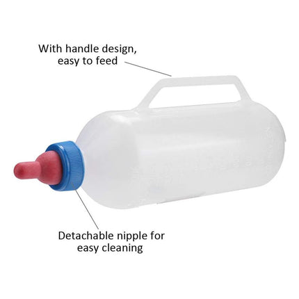 Sheep Lamb Feeding Bottle 1000ml Handheld Nipple Feeder for Livestock Use