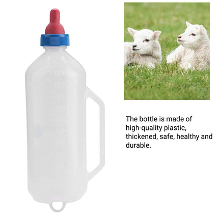 Sheep Lamb Feeding Bottle 1000ml Handheld Nipple Feeder for Livestock Use