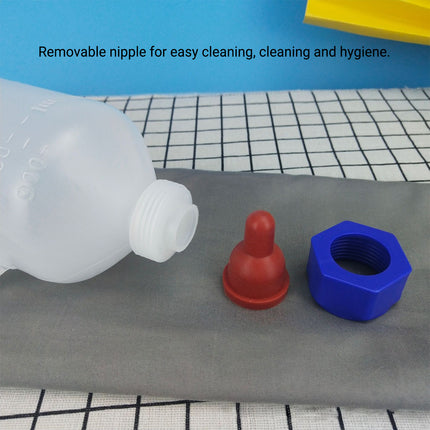 Sheep Lamb Feeding Bottle 1000ml Handheld Nipple Feeder for Livestock Use