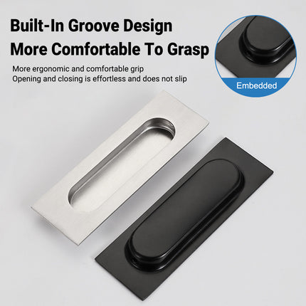 Stainless Steel Hidden Handle Cabinet Drawer Concealed Pull Built In Invisible
