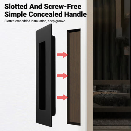 Stainless Steel Hidden Handle Cabinet Drawer Concealed Pull Built In Invisible