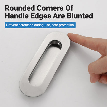 Stainless Steel Hidden Handle Cabinet Drawer Concealed Pull Built In Invisible