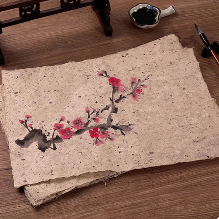 50 Sheets Handmade Mulberry Paper Traditional Craft for Calligraphy Painting