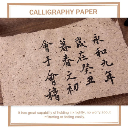 50 Sheets Handmade Mulberry Paper Traditional Craft for Calligraphy Painting