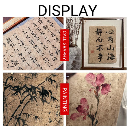 50 Sheets Handmade Mulberry Paper Traditional Craft for Calligraphy Painting