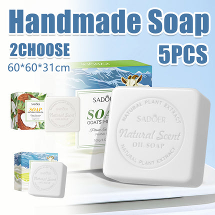 5pcs Plant based Fruit Soap Cleaning Handmade Soap for Body Face Skin Daily Use