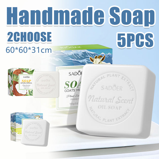 5pcs Plant based Fruit Soap Cleaning Handmade Soap for Body Face Skin Daily Use