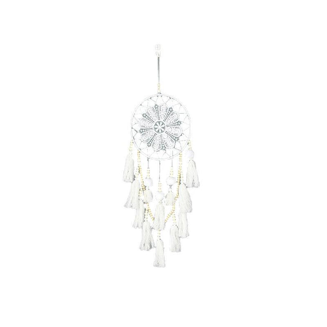 Handmade Dream Catcher Natural Macrame Hairball Art Wall Hanging Room Home Decor - Aimall