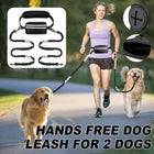 Hands Free Dog Running Leash with Waist Bag Reflective Adjustable Belt and Pouch