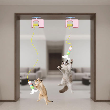 Hanging Automatic Cat Toy Adjustable Self Play Interactive for Cats Kitten Use