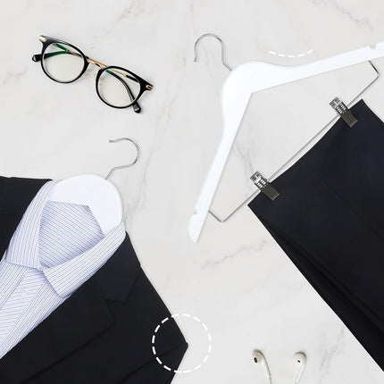 10PCS Quality Hanger Seamless Non-slip Clothes Bracing Storage Skirt Hangers