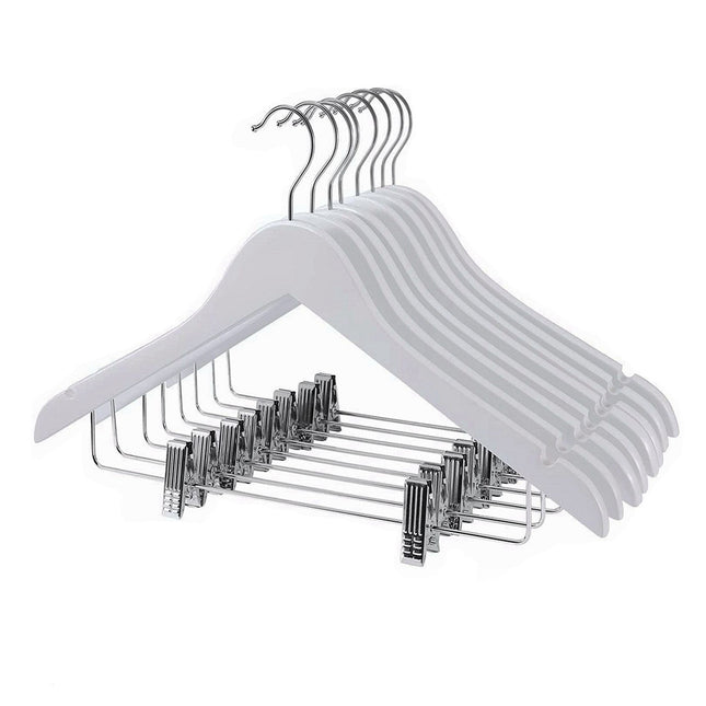 10PCS Quality Hanger Seamless Non-slip Clothes Bracing Storage Skirt Hangers