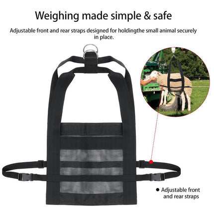 Animal Weighing Bag Hanging Scale Sling Livestock Pet Harness Straps for Farm