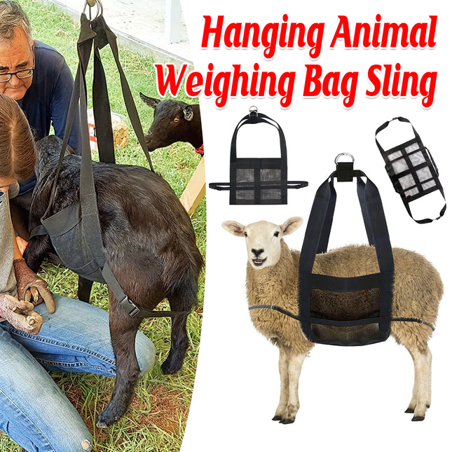 Animal Weighing Bag Hanging Scale Sling Livestock Pet Harness Straps for Farm