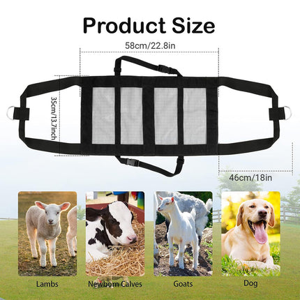 Animal Weighing Bag Hanging Scale Sling Livestock Pet Harness Straps for Farm